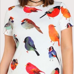 Sheim bird mini dress